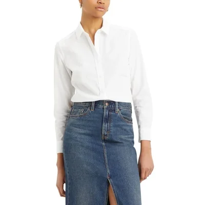 Camisa Levi's Classic con botones para mujer color blanco brillante