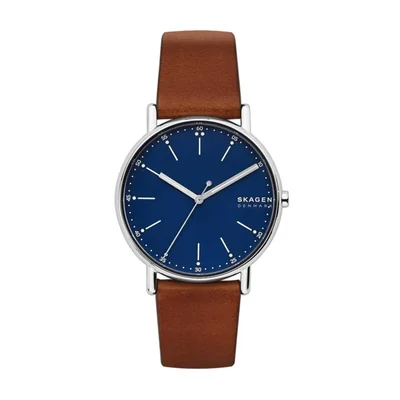 Reloj Skagen Signatur de acero inoxidable plateado con tres manecillas