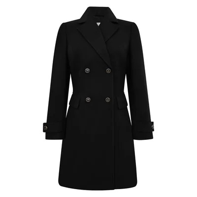 Abrigo 3/4 Cruzado Negro para Mujer City Femme