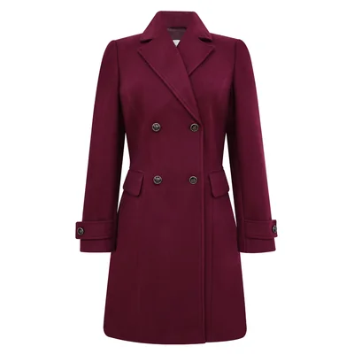 Abrigo 3/4 Cruzado Burdeos para Mujer City Femme