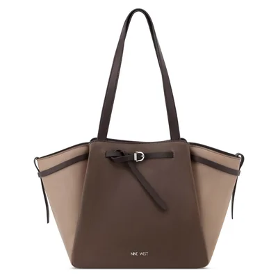 Bolsa Tote Café Combinado Nine West para Mujer