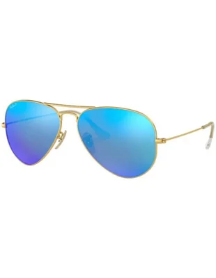 Anteojos Lentes Sol Ray Ban Polarizado Aviator RB3025 1124L 58-14