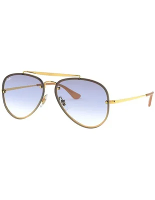Anteojos Lentes Sol Ray Ban Blaze Aviator RB3584N Degrade dorado/azul 61-13