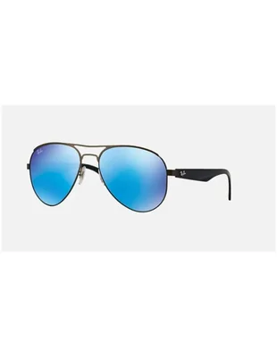 Lentes Anteojos de Sol Ray Ban Aviator RB3523 Espejo azul/metal mate 59-17