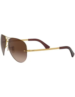 Anteojos Lentes de Sol Ray Ban Aviator RB3449 00113 59-14 Degrade dorado/marrón