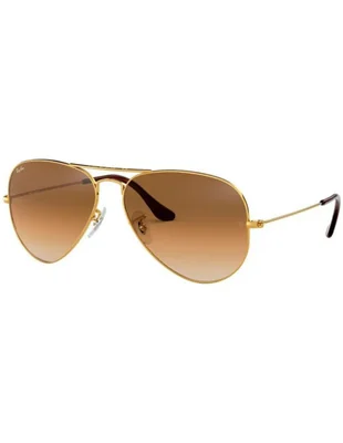 Anteojos Lentes de Sol Ray Ban Aviator RB3025 Degrade dorado/marrón 58-14