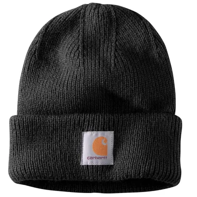 Gorro Carhartt de Punto Canalé Negro