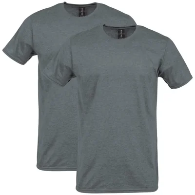 Camiseta Gildan G64000 Grafito Pack de 2 Mediana