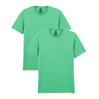 Camiseta Gildan G64000 Pack de 2 Verde Irlandés Jaspeado 2XL