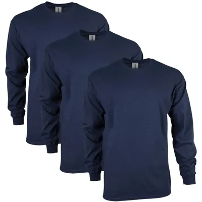 Camiseta Gildan G2400 azul marino pack de 3 talla Grande