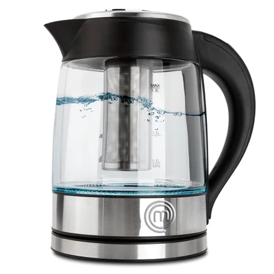 Tetera Eléctrica Vidrio 1.7l Infusor Hukën Masterchef