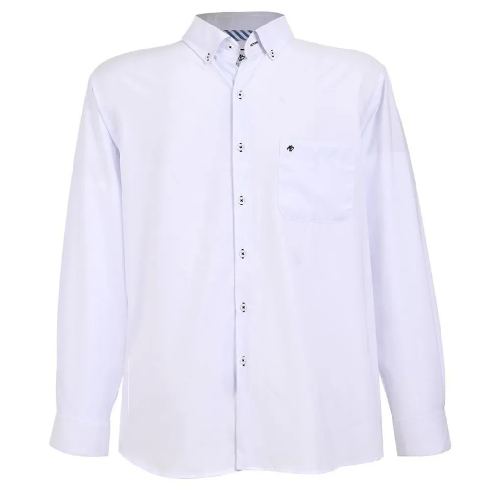 Camisa talla extra Michel blanc, blanca botton down