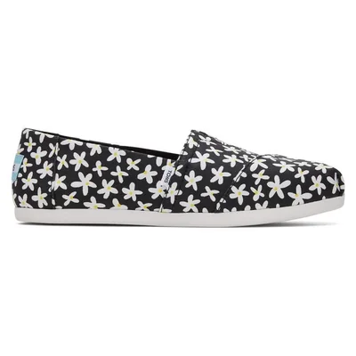 Alpargatas Toms Sun Daisies Flores Negro