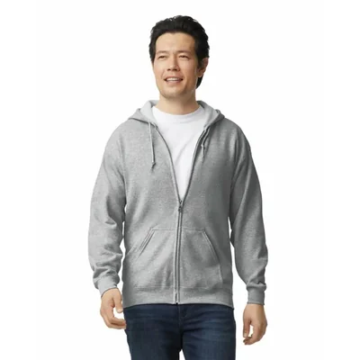 Sudadera con capucha y cremallera Gildan G18600 Gris deportivo Talla M (1 unidad)