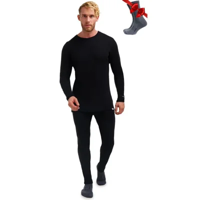 Conjunto de capa base Merino.tech XXL negro 250 g/m²