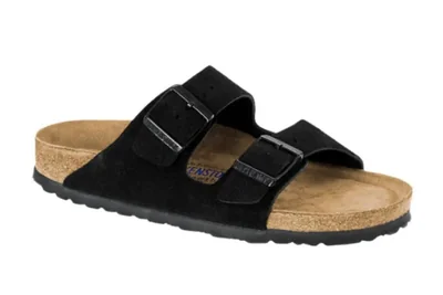 Sandalias Birkenstock Arizona Birko-flor con plantilla Softfootbed negras talla 6