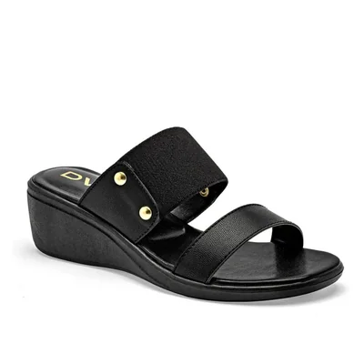 Dva sandalia cuña para mujer negro cod 140382-E