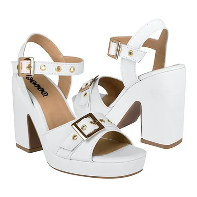 SANDALIAS DAMA STYLO 9023 SIMIPIEL BLANCO