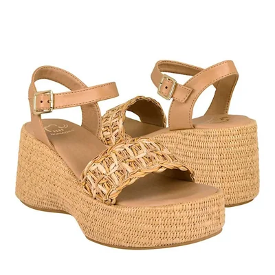 SANDALIAS DAMA NOMADAS 23856 TEXTIL BEIGE
