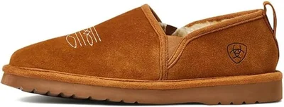Pantufla ARIAT Lasso para hombre 28 cm gamuza color castaña