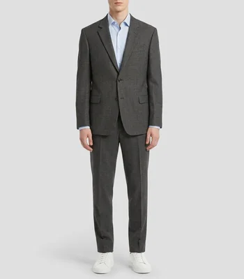 Traje de lana corte regular jaspeado Hombre