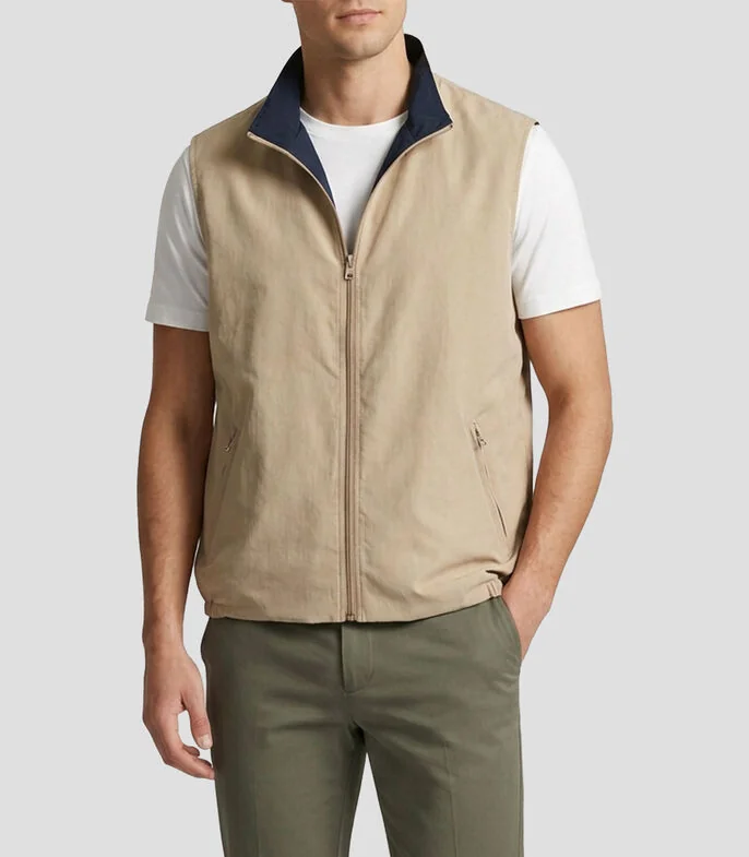 Chaleco reversible liso Hombre