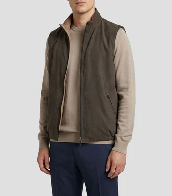 Chaleco reversible liso Hombre
