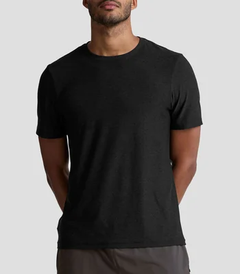 Playera deportiva cuello redondo manga corta lisa Hombre