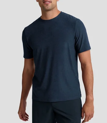 Playera deportiva cuello redondo manga corta lisa Hombre