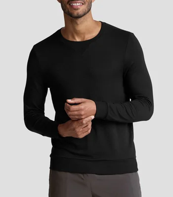 Sudadera cuello redondo lisa Hombre