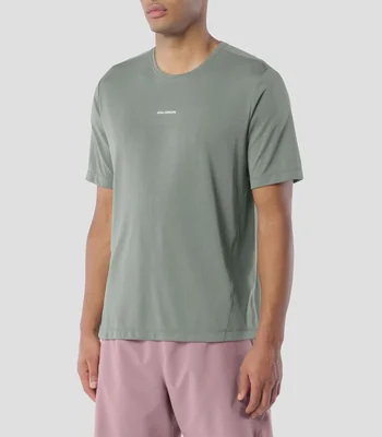 Playera deportiva lisa manga corta Hombre
