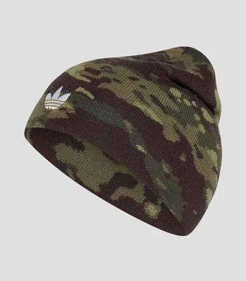 Gorro en tejido de punto estampado camuflaje Hombre