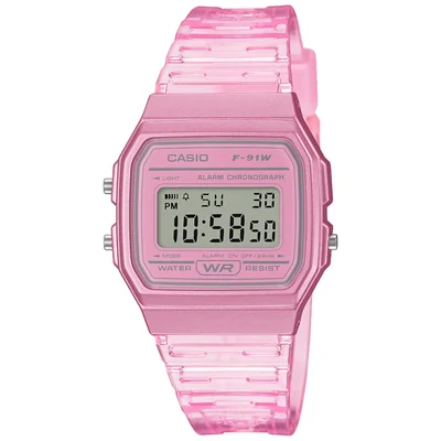 Reloj Casio Rosa de Resina para Mujer Modelo Elo F91Ws4Cf
