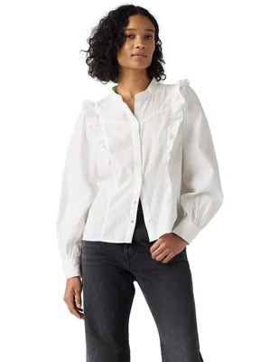 Blusa camisera manga larga para mujer