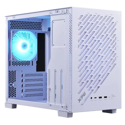 Gabinete GAMER XPG VALOR AIR NANO Media torre. Sin herramientas - filtros extraibles. 1 Ventilador ARGB de 120mm INCLUIDO BLANCO. VALORAIRNANOMAA-WHCWW