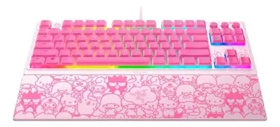 Teclado Alambrico Razer Ornata V3 Tenkeyless Hello Kitty And Friends Rosa