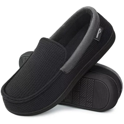 Pantufla Hometop Negro De Punto Con Espuma Viscoelástica Talla 12 Mx - Venta Internacional.