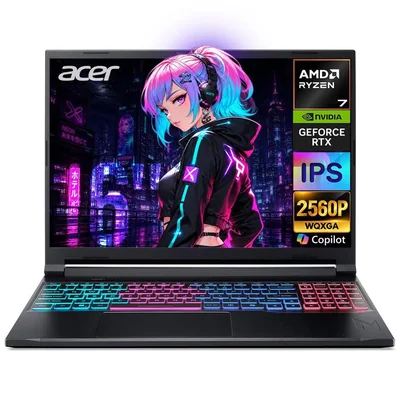 Laptop acer rtx 5070 ryzen 7 260 32gb 1tb 16" 180hz ingles