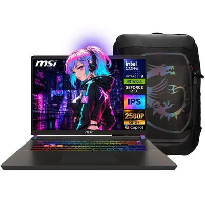 Laptop gamer msi vector rtx 5070 ti ultra 9 16gb 1tb 17" 2k