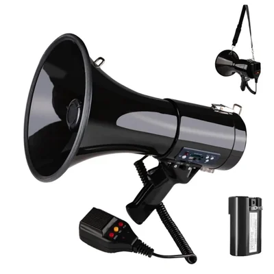 Megáfono Loudmore 50W USB/SD con Grabación - Negro