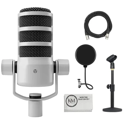 MICRÓFONO Rode PodMic blanco - paquete de 5 artículos