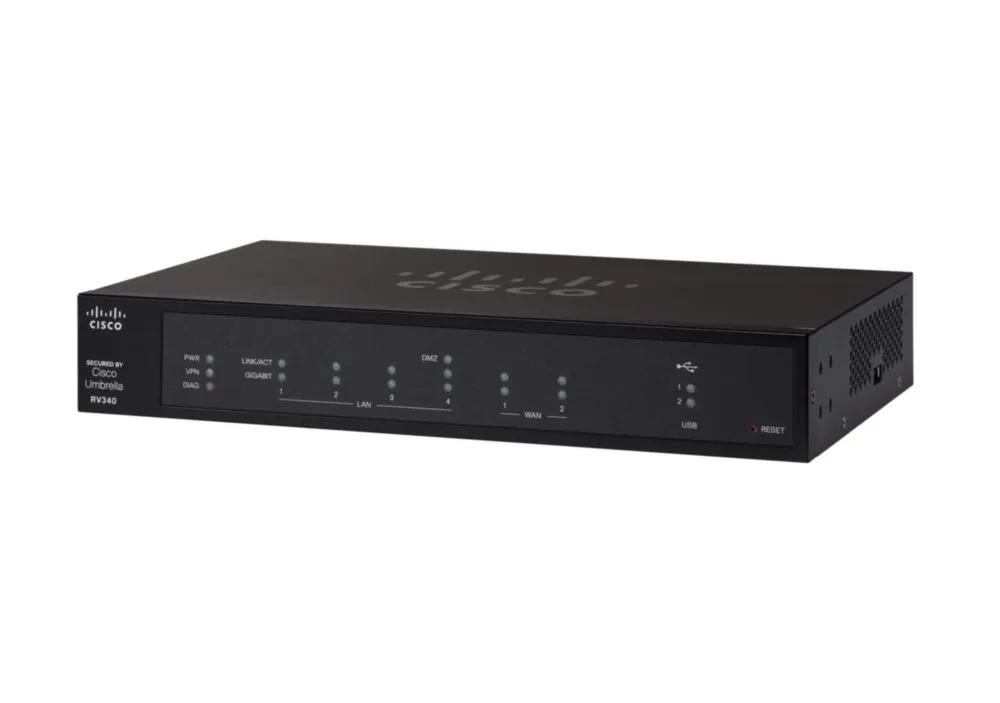 Router Cisco RV340‑K9‑NA Montable en Rack Dual WAN