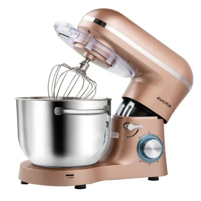 Batidora de pie Aucma 6.5QT 660W 6 velocidades Champagne