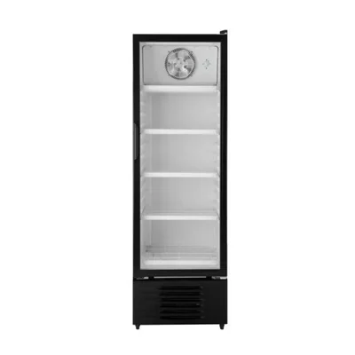 Refrigerador Vitrina 9 Pies Cúbicos Hisense Puerta de Vidrio Negro CVC494N3ABX