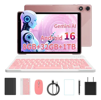 Tablet 10.1 Android 16 8+32gb+1tb Ram Con Teclado Gemini Ai
