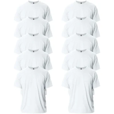 Camiseta Gildan G2000 10 unidades blanca 2XL