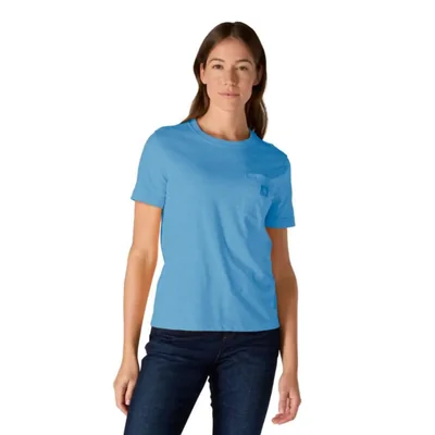 Camiseta Carhartt para Mujer Corte Relajado Talla Mediana Azul Tranquilo