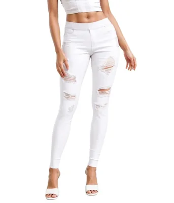Pantalones Hybrid & Company blancos talla M 76 cm estilo pull‑on