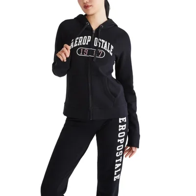 Sudadera con capucha AEROPOSTALE Arches‑1987 Negra Intensa (M)