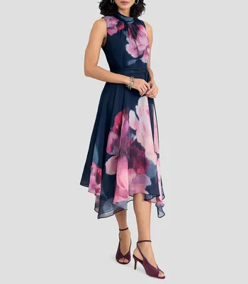 Vestido midi fantasía Mujer